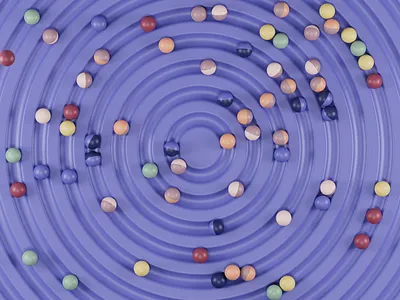 Circle 3d c4d color pattern purple redshift spheres