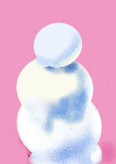 The Melting Snowman design illustration