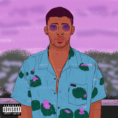 Benito Antonio Martínez Ocasio aka Bad Bunny 😎 digital illustration ilustracion mexican photoshop