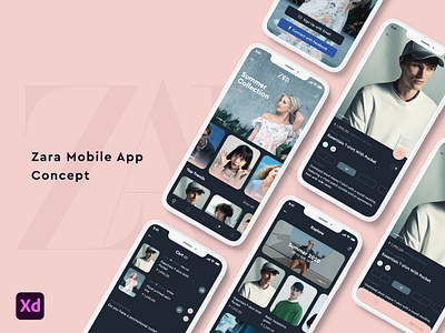 Zara Mobile App app challenge concept fashion app ui zara