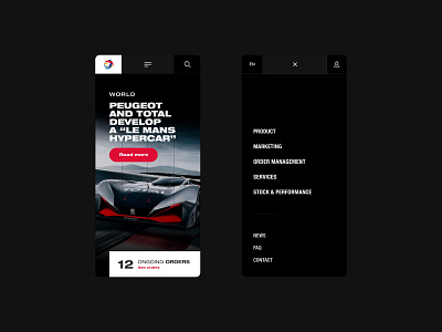 Total MyLub Portal ・ Mobile car mobile sport ui ux