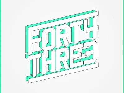 FortyThree43 43 forty logo designer three type type design typography