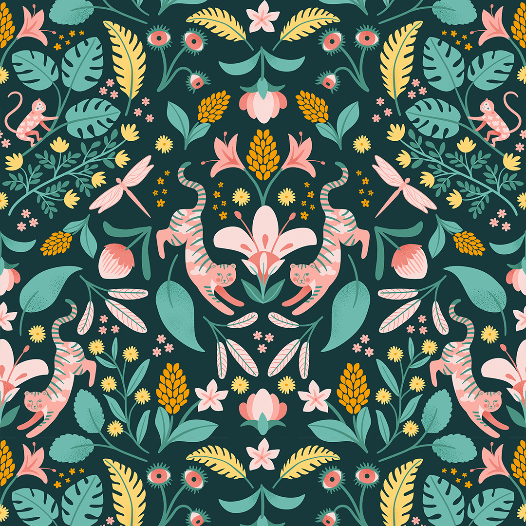 Example of Tropical Surrealism Pattern