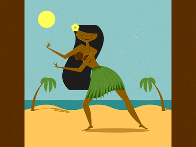 Hula hawaii hula huladancer illustraion illustration illustration art illustration digital illustrations minimalist seattle