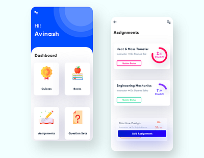 Student App UI app design ui ux