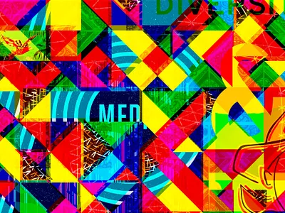 Crazy Color Collage background bright bright colors collage color layers overlay pattern photoshop rainbow texture vibrant wallpaper