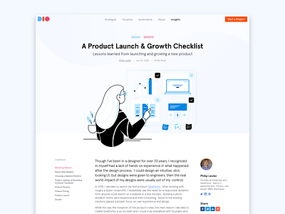 Dreamten Insights Blog blog blog design blog post checklist growth hero hero banner hero image illustration insights