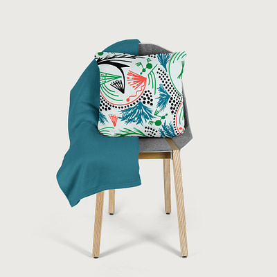 African Inspired Print abstract flat illustration vector