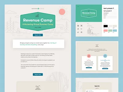 Virtual Conference Branding brand branding design design system digital figma homepage icon icons illustration web website website design