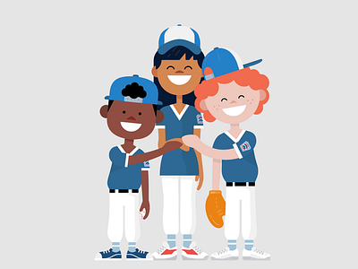 Honda + Little League Baseball adobe advertising baseball celebration character characters design honda illustration illustrator littleleague littleleaguebaseball sponsership sports spotillustration vector