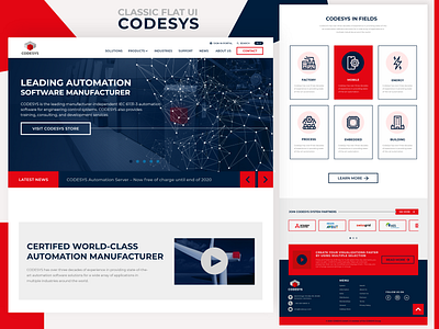 CODESYS - Classic Flat UI classic flat design flat ui landingpage minimal ui ux web webdesign website website design