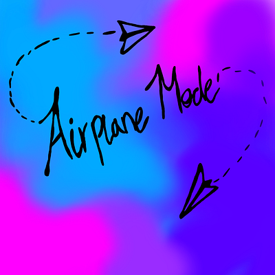 Airplane Mode black blue design digital drawing dribbble ibis illustration pink poster print purple