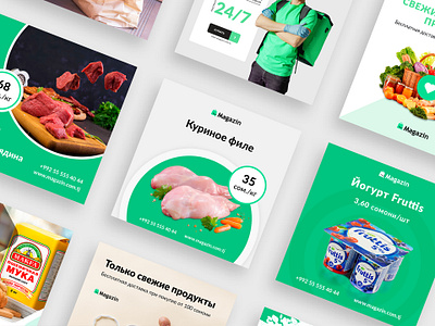 Online organic grocery market ads design creative design creativv design