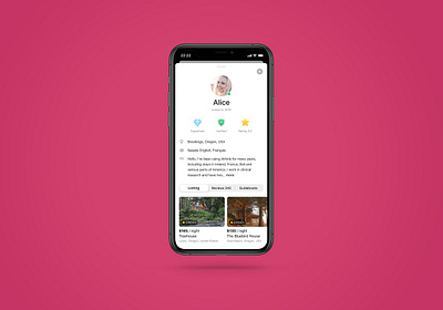 User Profile airbnb app dailyui design iphone mobile profile redesign ui user userinterface