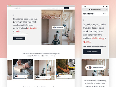 Remodelmate Workers Page construction company inner page responsive responsive website ui ux web web design webdesign website design workers