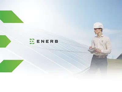 Enerb logo brand dynamic e enerb energy letter logo mark