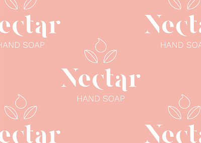 nectar branding concept aesthetic brand identity branding design hand soap icon logo pink typography