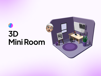 3D Mini Room 3d 3d design app branding design graphic design mini room room spline ui vector