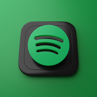 Spotify | Big Sur App Icon 3d 3d art appicon bigsur blender branding graphic skeumorphism spotify ui