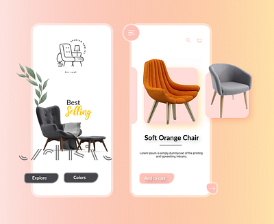 Furniture Mobile UI Concept app art concept design furniture app furniture design illustration ios app design product app product design typography ui uiuxdesign ux uxuidesign