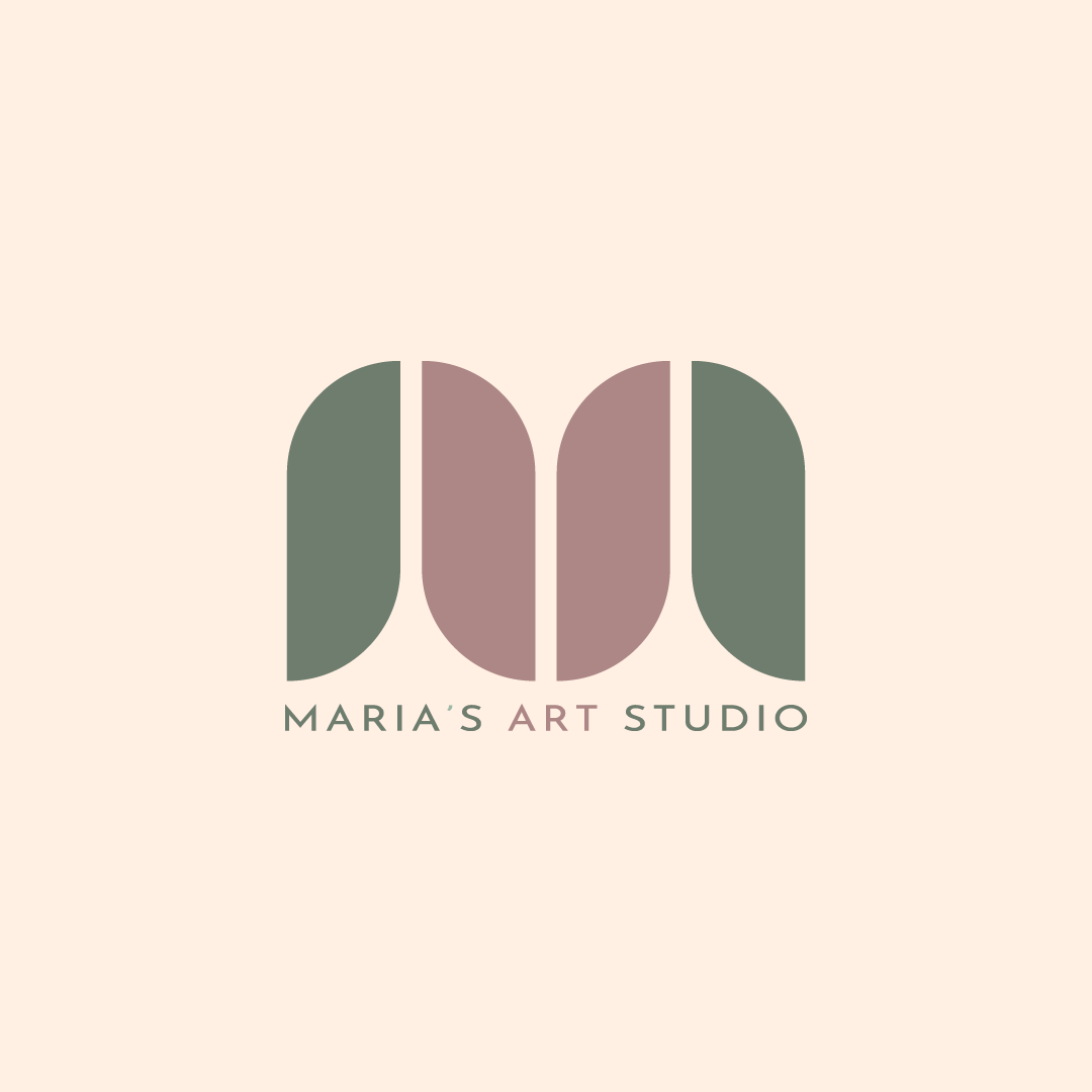 Logo for Maria’s Art Studio art branding colors design graphic design illustrator logo logo design logo designer minimal pattern studio vector