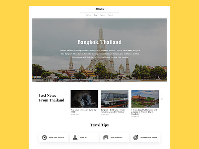 Daily UI Challenge #094 - News daily ui daily ui 94 daily ui challenge desktop last news travel ui ui design website