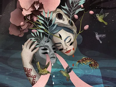 El viento muere en mi herida IV ale de la torre art artwork digital digital art digital artist digital arts digital illustrator digitalart drawing flower girl illustration nature