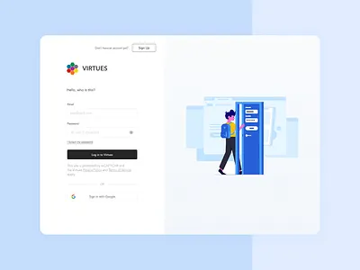 Virtues Redesign - Login Page design landingpage redesign revamp ui ux website