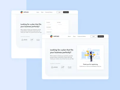 Virtues Redesign design landingpage redesign revamp ui ux website
