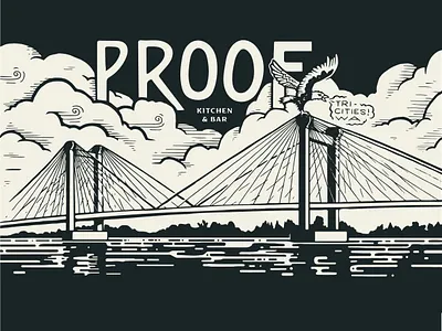 Cable Bridge bar brewery graphic design illustration lettering mural mural design nature painting restaurant