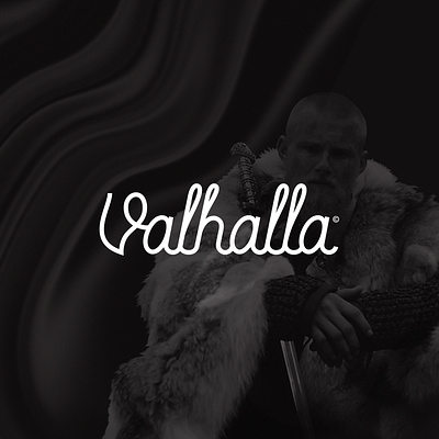 Valhalla brand branding cursive font handlettering lettering logotype script script font script lettering type typography valhalla viking viking logo wordmark