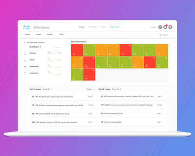 Cisco DNA Center — Building Floor View cisco dashboard data visualization data visulization design design exploration flat floor map interaction design product design ui ux web web app