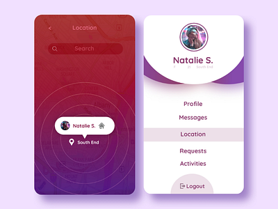 Profile & Location Design app art assets concept design extras location mockup page profile ui ui design ux ux design web ui website ui wireframe