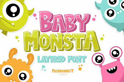 Babby Monsta branding design font font awesome font design font family illustration layered font logo typography