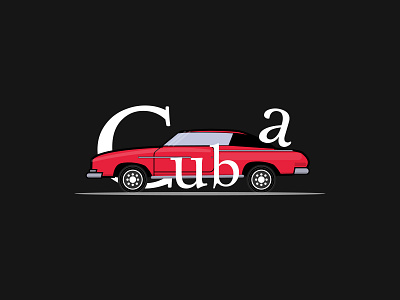 Cuba branding car chevy cuba letter c letter design logo race car