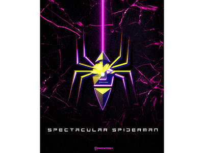 Spiderman Symbol 3d logo cyberpunk design edit emboss girl glow illustration logo logo design minimal minimalist neon color photo retro spider text vector illustration vintage