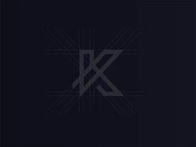 K Letter mark exploration branding design flat icon illustration logo minimal vector