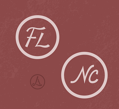 FL --> NC art brand identity create handlettering handmade lettering lettermark logo logo designer logodesign logos logotype red texture travel type typeface typography