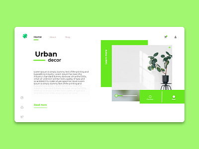 plant decor branding design minimal ui ux web