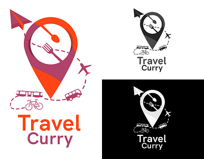 Travel Curry Logo art branding design illustration illustrator type typography ui ux vector