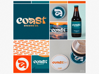 Logo & Brand : Coast Brewing Co. branding design hand lettering illustration lettering logo logo design styleguide