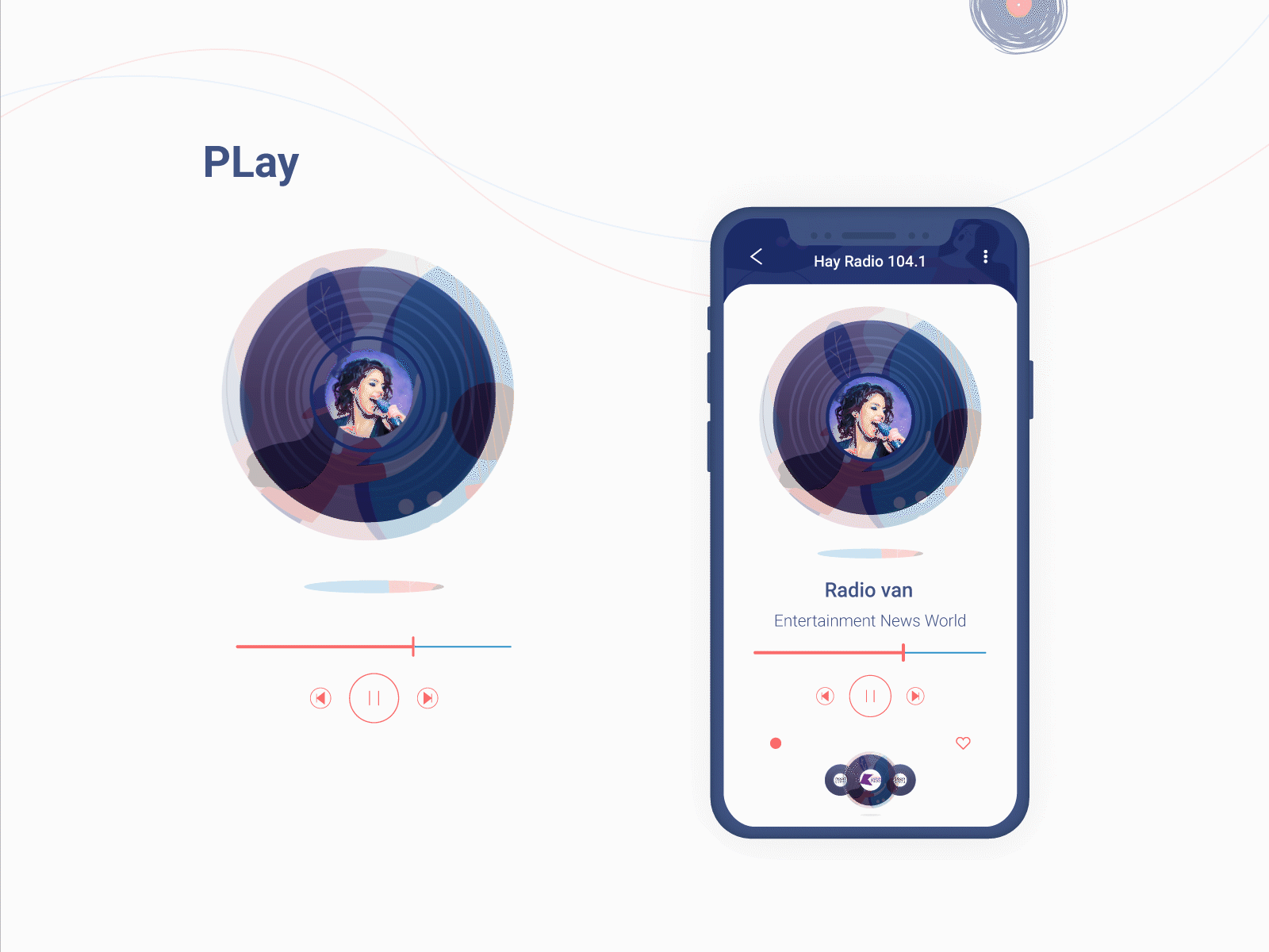 InOut play android branding design development agency development company illustration ios kotlin logo mobile app mobile app development mobile development music player play player product page swift ui ux