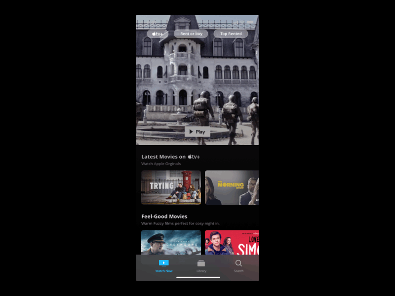 Apple TV Home Page Redesign appletv concept mobile app design ui ux