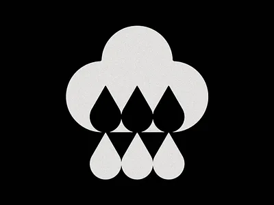 Rainy Cloud 🌧 adobe branding design flat icon illustration logo logodesign minimal vector