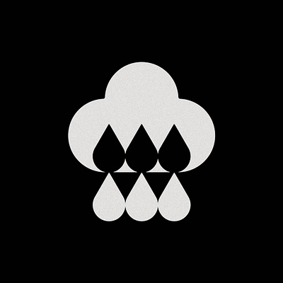 Rainy Cloud 🌧 adobe branding design flat icon illustration logo logodesign minimal vector