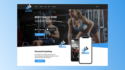 ForceCouple - Gym & Fitness Website Template adobe photoshop adobe xd branding design illustration portfolio portfolio design portfolio website sign in web website design
