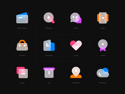 Hazy - Icon (Dark Mode) animation app branding design icon illustration logo ui ux vector 图标