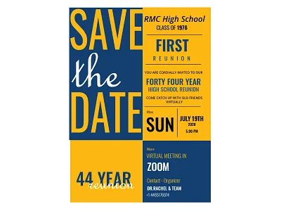 Reunion Invitation design illustration minimal typography vector