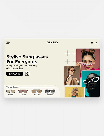Sunglasses store concept design ui uidesign uiinspiration website webui