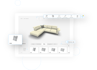 Ad pillow screen app catalogs configurator customize product design flat furniture furniture app furniture design minimal ui ux